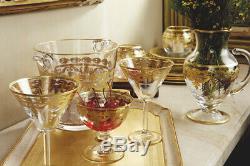 Arte Italica Vetro Gold Double Old Fashioned DOF Glass Set of 4