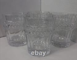 Austrian HEAVY24% lead CRYSTAL Braid Motif Double Old Fashioned Whiskey Glasses