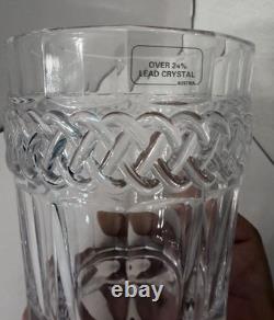 Austrian HEAVY24% lead CRYSTAL Braid Motif Double Old Fashioned Whiskey Glasses