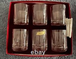 BACCARAT CUT CRYSTAL SET of 6 DOUBLE OLD FASHIONED COCKTAIL GLASSES