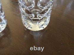 BACCARAT Set of 3 Orion Clear Cut Thumbprint Design Double Old Fashioned Glasses