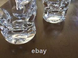 BACCARAT Set of 3 Orion Clear Cut Thumbprint Design Double Old Fashioned Glasses