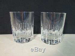 BACCARAT two 2 ROTARY Double Old Fashioned GLASSES Tumblers