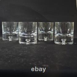 BLOCK KARLSTADT DBL OLD FASHIONED GLASSES, Cut Lead Crystal, 4 1/8, 10 Oz, 4PC