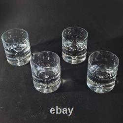 BLOCK KARLSTADT DBL OLD FASHIONED GLASSES, Cut Lead Crystal, 4 1/8, 10 Oz, 4PC