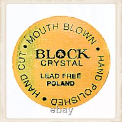 BLOCK KARLSTADT DBL OLD FASHIONED GLASSES, Cut Lead Crystal, 4 1/8, 10 Oz, 4PC