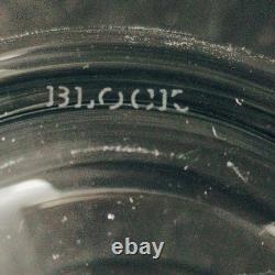BLOCK SUNRISE DBL OLD FASHIONED GLASSES, Cut Lead Crystal, 3 7/8, 10 Oz, 2PCS