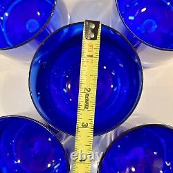 BLOCK Stockholm Cobalt Blue Pitcher & 5 Double Old Fashioned GlassesBubble Base