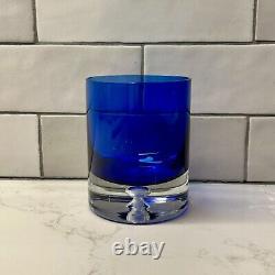 BLOCK Stockholm Cobalt Blue Pitcher & 5 Double Old Fashioned GlassesBubble Base