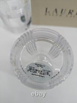 BNIB Ralph Lauren Glen Plaid Set of 4 Lead Glass Double Old Fashioned Glasses
