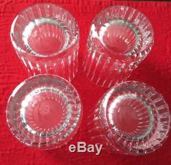 Baccarat Crystal Harmonie Double Old Fashioned Tumbler Glass Set Of 4 Excellent
