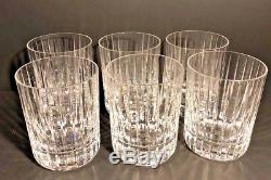 Baccarat Crystal Harmonie Double Old-Fashioned Whiskey Glasses Set Of 6