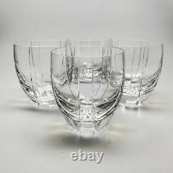 Baccarat Crystal Neptune Double Old Fashioned Tumbler Glass 3-5/8 Set of 4