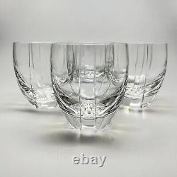 Baccarat Crystal Neptune Double Old Fashioned Tumbler Glass 3-5/8 Set of 4