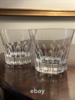 Baccarat Etna Crystal Double Old Fashioned Tumbler / Glass Set Of 2