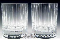 Baccarat France HARMONIE 4-1/8 DOUBLE OLD FASHIONED GLASSES Set of 2 Mint