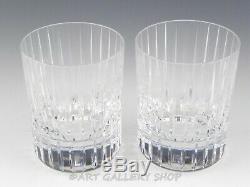 Baccarat France HARMONIE 4-1/8 DOUBLE OLD FASHIONED GLASSES Set of 2 Mint
