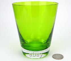 Baccarat French Crystal Tumbler Double Old Fashioned Glass Mosaique Moss Green