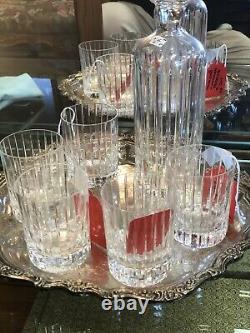 Baccarat Harmonie Crystal Decanter & 5 Matching Double Old-Fashioned Tumblers