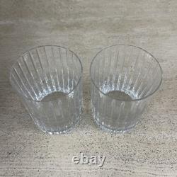 Baccarat Harmonie Crystal Double Old Fashioned Glasses Pair