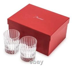 Baccarat Harmonie Crystal Double Old Fashioned Glasses Pair NEW