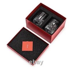 Baccarat Harmonie Crystal Double Old Fashioned Glasses Pair NEW