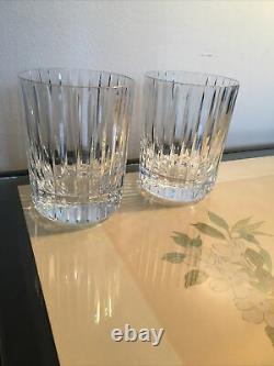 Baccarat Harmonie Double Old Fashioned Glass Tumblers 16 Oz 500 Ml Set Of 2 MINT
