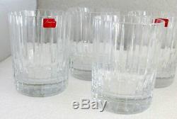 Baccarat Harmonie On The Rocks Set 4 Double Old Fashioned Tumblers & Ice Bucket