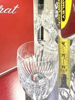 Baccarat Masséna Crystal Double Old Fashioned Tumblers Glasses Set of 4 Signed