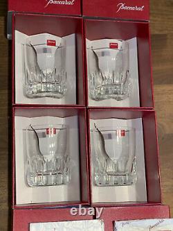 Baccarat Rotary #2 Double Old Fashioned Glasses Set of Four New in Box