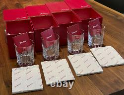 Baccarat Rotary #2 Double Old Fashioned Glasses Set of Four New in Box