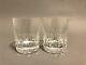 Baccarat Rotary Set of 2 Crystal Double Old Fashioned Bar Glasses Tumblers