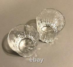 Baccarat Rotary Set of 2 Crystal Double Old Fashioned Bar Glasses Tumblers