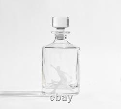 Baseball Decanter & Double Old Fashioned Glasses Set NEW FREE SHIPPING