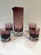 Block Stockholm Amethyst Double Old Fashioned Whiskey Bourbon Glasses & Pitcher