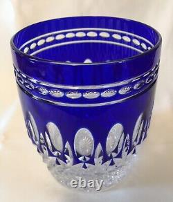 Blue WATERFORD CRYSTAL Double Old Fashioned CLARENDON TUMBLER