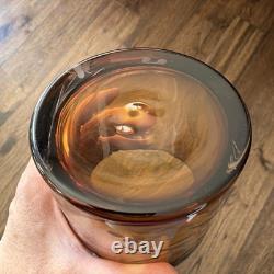 Bobby Flay Amber Etched Double Old Fashioned Whiskey Rocks Glasses Set Of 7