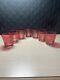 Bohemian Red Cut To Clear Double Old Fashioned Bar Glasses (6 +1)