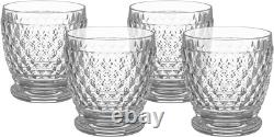 Boston Clear Crystal Double Old-Fashioned Glasses, Set of 4