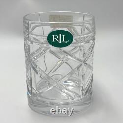 Brogan Double Old Fashioned Crystal Whiskey Glasses Ralph Lauren Drinkware Set 3