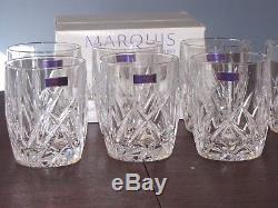 Brookside Large Set Of 12 Double Old Fashioned Glasses Marquis Waterford New Nib