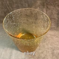 Cambridge glass mocha color 15 ounce Double old-fashioned Tumbler crackle