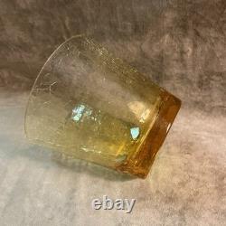Cambridge glass mocha color 15 ounce Double old-fashioned Tumbler crackle
