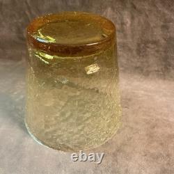 Cambridge glass mocha color 15 ounce Double old-fashioned Tumbler crackle