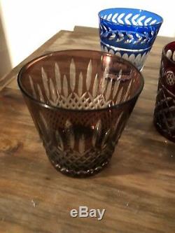 Cased Crystal Cut To Clear Double Old Fashioned Whiskey Glasses