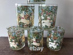 Cera Hunt of the Unicorn 22k Gold Set of 6 Double Old Fashioned
