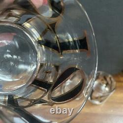 Cera Mcm Barware LOVE Double Old Fashion Whiskey Glasses Set 4 Pop Art
