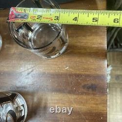 Cera Mcm Barware LOVE Double Old Fashion Whiskey Glasses Set 4 Pop Art