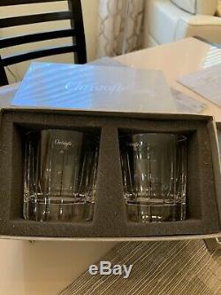Christofle Ariana Double Old Fashioned 4 Glasses, New $250 for 4