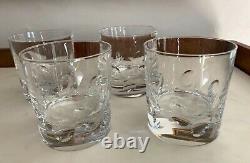 Christofle Cluny Crystal Set of Four Double Old Fashioned Glasses